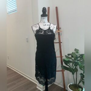 Free People Black Lace Midi Dress